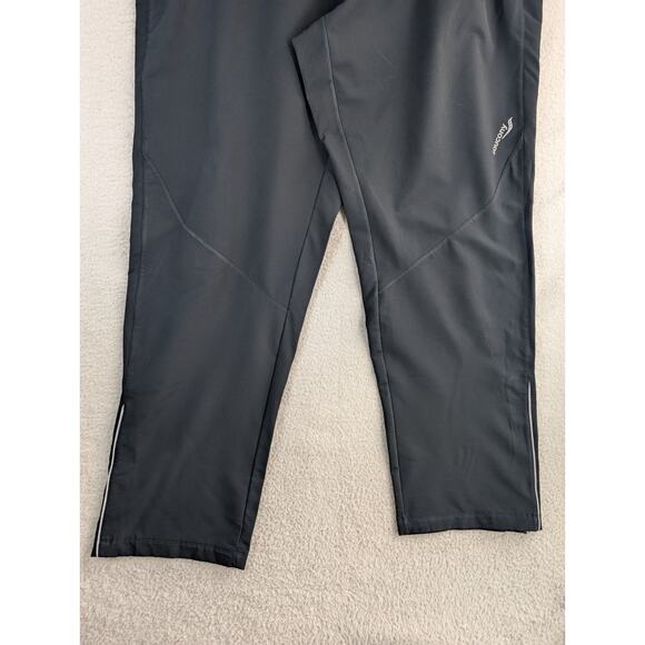 Saucony Sweatpants Womens 2XL Black Elastic Waist Ankle Zip Pockets Gym Workout - Picture 13 of 16